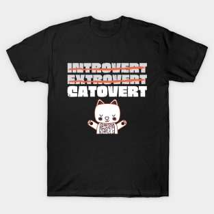 Introvert Extrovert Catovert T-Shirt